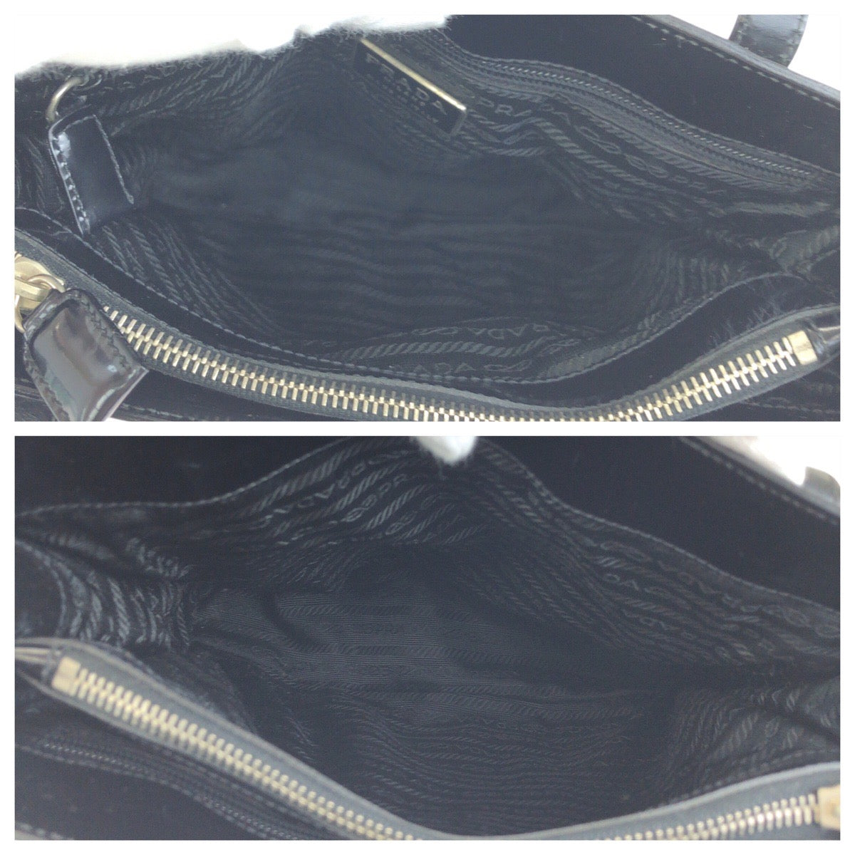 24403
PRADA プラダ ブラック 黒 シルバー金具 パテントレザー トートバッグ ショルダーバッグ レディース ABP36