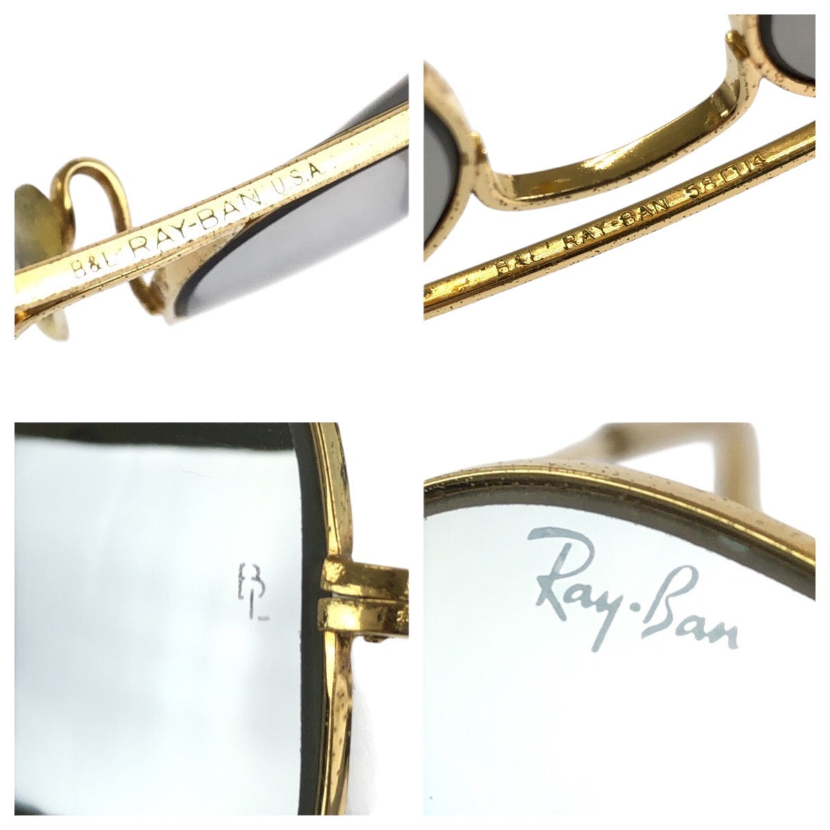 24405
Ray-Ban レイバン ボシュロム アビエーター ゴールド シルバー メッキ B&L 58□14 サングラス 男女兼用 ティアドロップ レディース ABP21