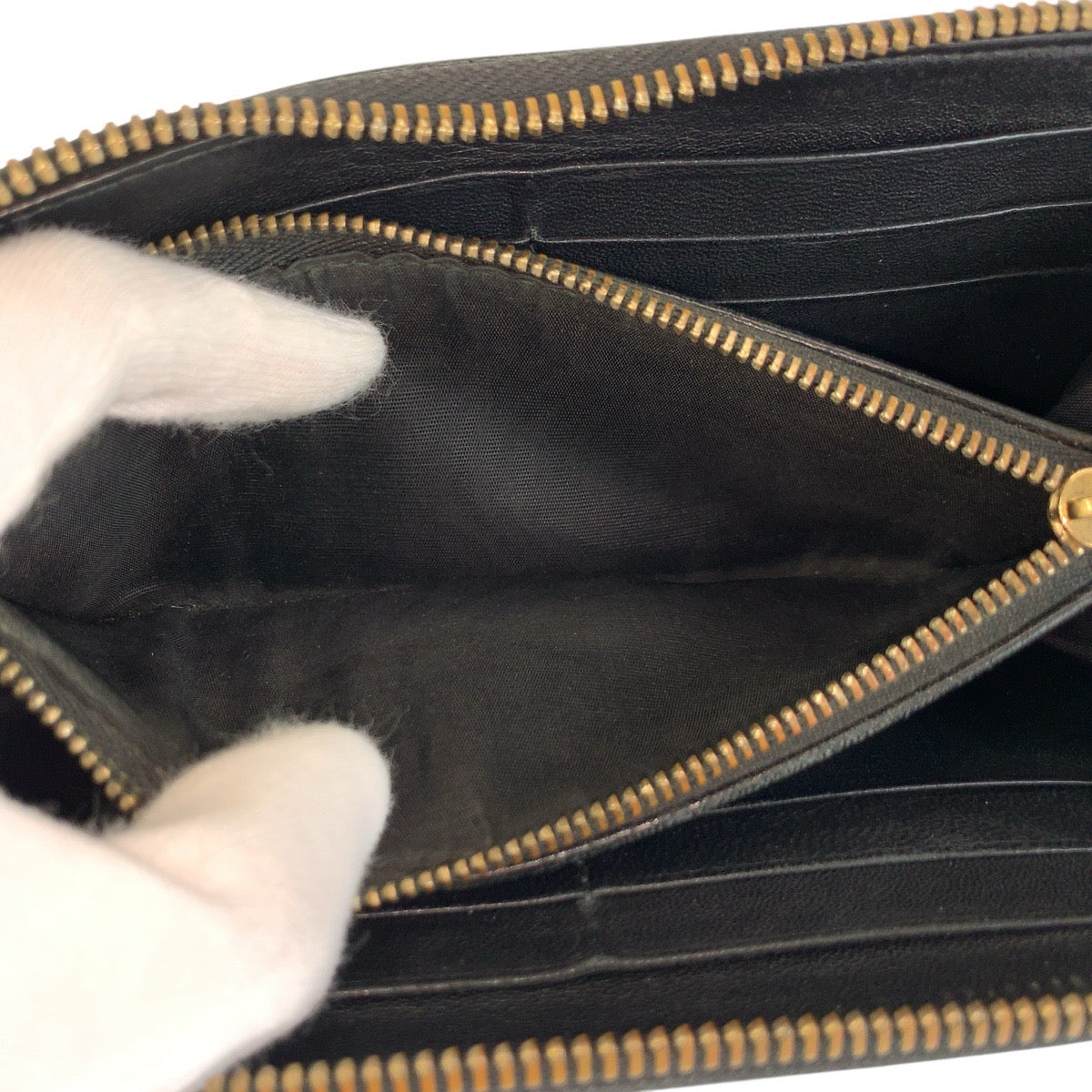 24406
BVLGARI ブルガリ ブラック 黒 ゴールド金具 レザー FG E16 280551 長財布 ロングウォレット メンズ ABP15