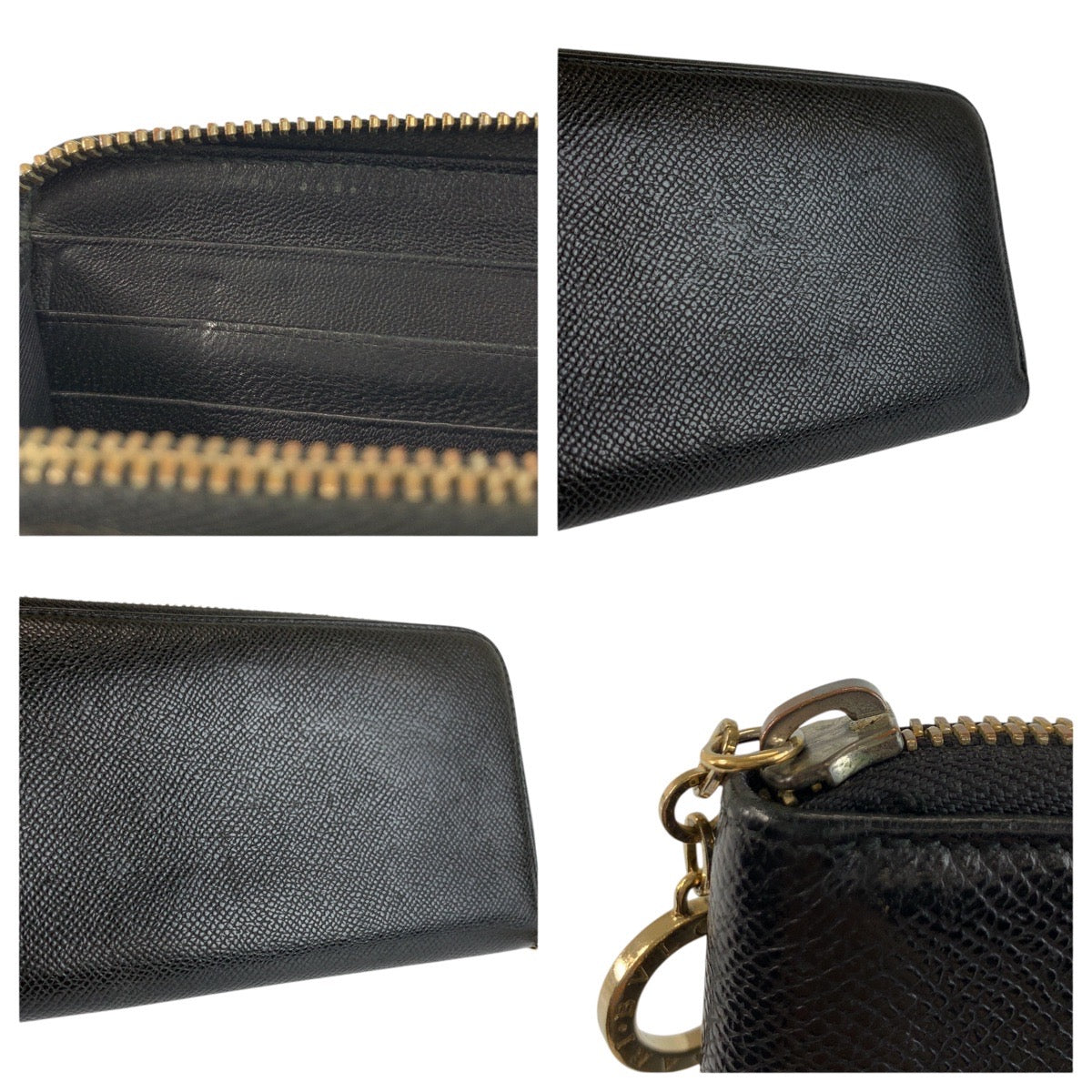 24406
BVLGARI ブルガリ ブラック 黒 ゴールド金具 レザー FG E16 280551 長財布 ロングウォレット メンズ ABP15