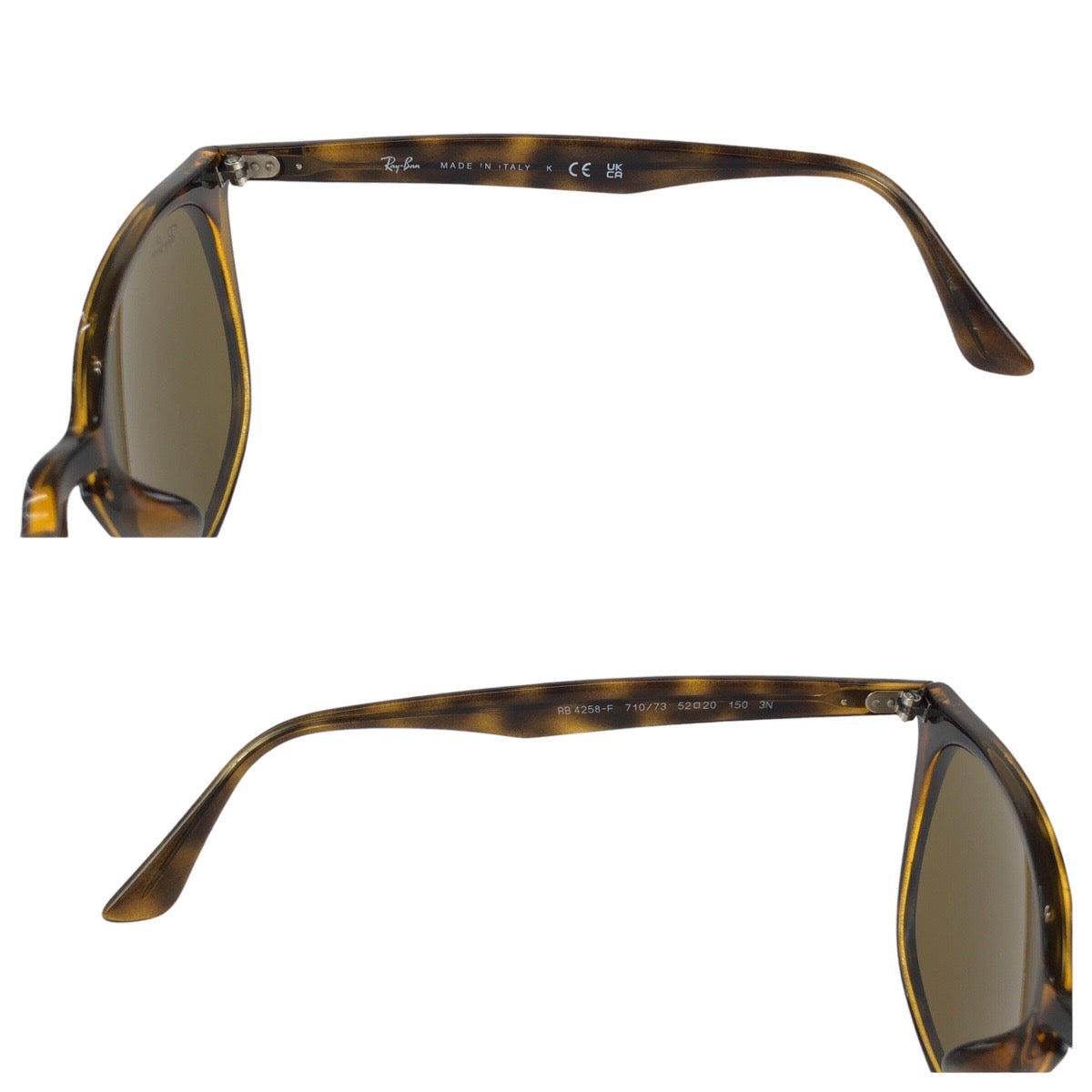 24407
Ray-Ban レイバン ライトハバナ ブラウン シルバー金具 プラスチック RB4258-F 710/73 52□20 150 3N サングラス 男女兼用 スクエア メンズ ABP14
