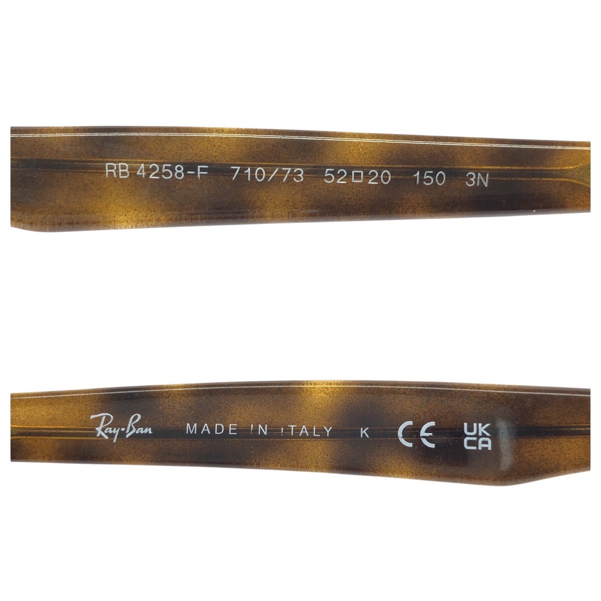 24407
Ray-Ban レイバン ライトハバナ ブラウン シルバー金具 プラスチック RB4258-F 710/73 52□20 150 3N サングラス 男女兼用 スクエア メンズ ABP14