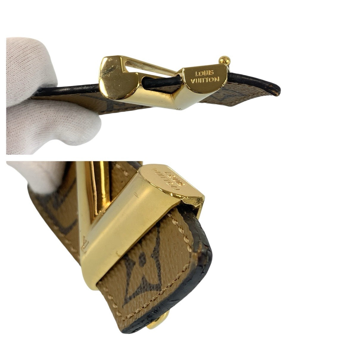 24409
LOUIS VUITTON ルイヴィトン モノグラムリバース サンチュール エセンシャルV 85cm/34インチ ブラウン ゴールド金具 レザー M9306 ベルト メンズ AB20