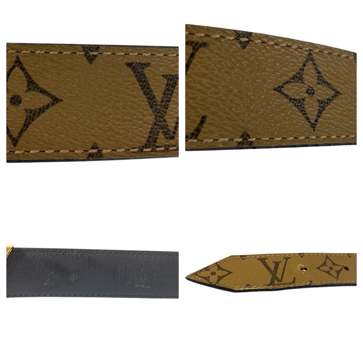 24409
LOUIS VUITTON ルイヴィトン モノグラムリバース サンチュール エセンシャルV 85cm/34インチ ブラウン ゴールド金具 レザー M9306 ベルト メンズ AB20