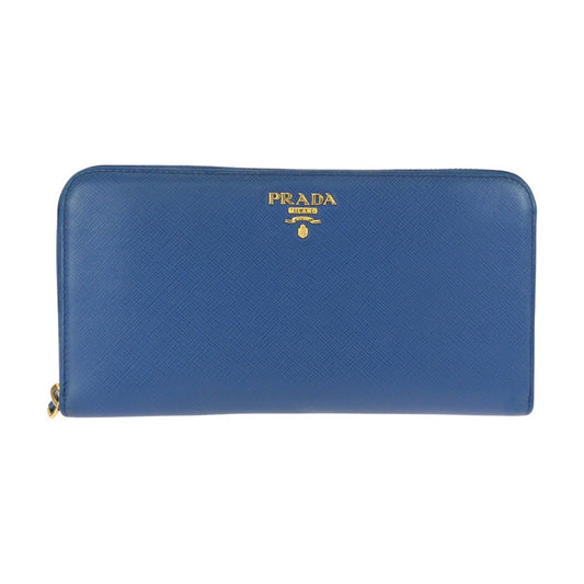 24411
PRADA プラダ サフィアーノ ラウンドファスナー ブルー ゴールド金具 レザー 長財布 ロングウォレット レディース ABP21