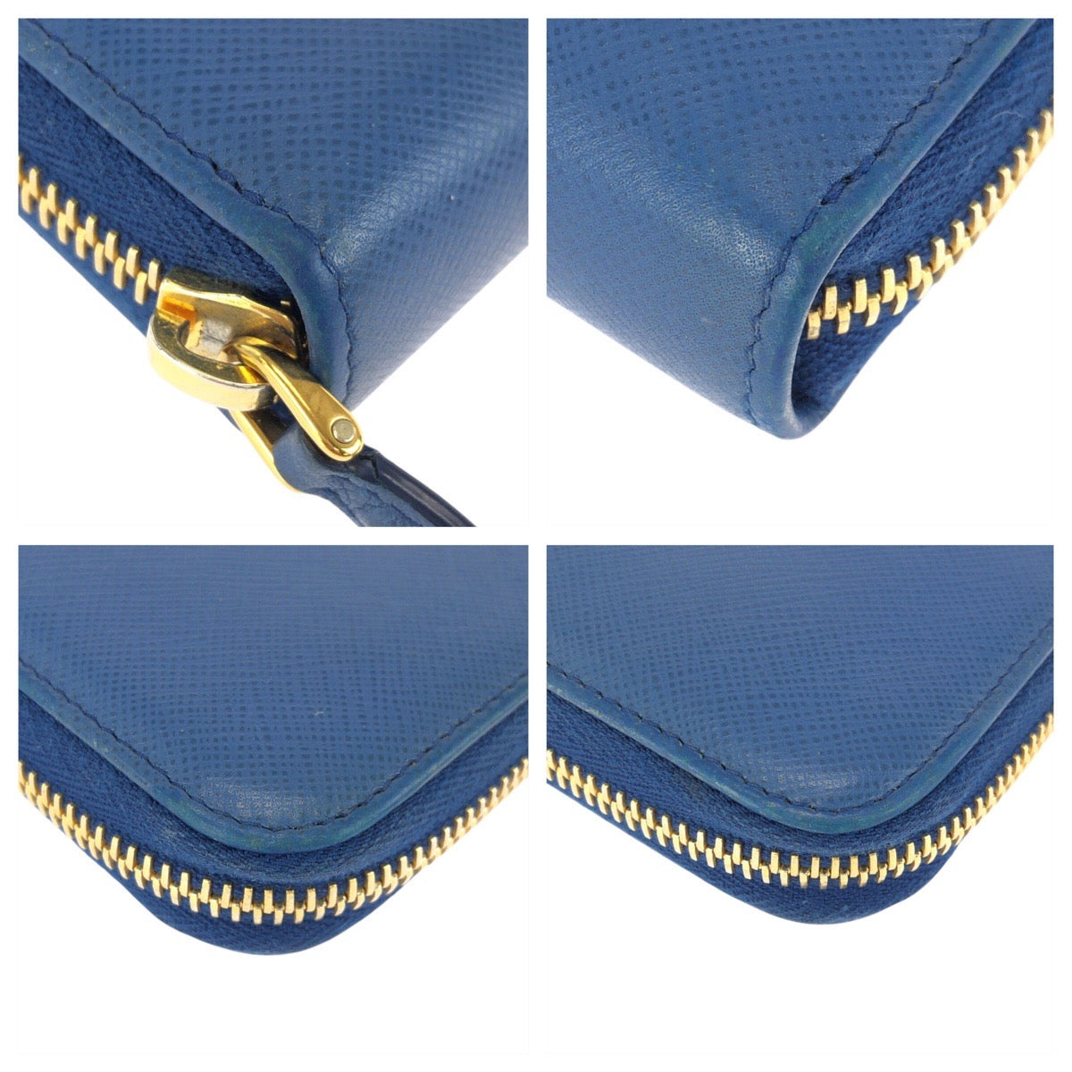 24411
PRADA プラダ サフィアーノ ラウンドファスナー ブルー ゴールド金具 レザー 長財布 ロングウォレット レディース ABP21