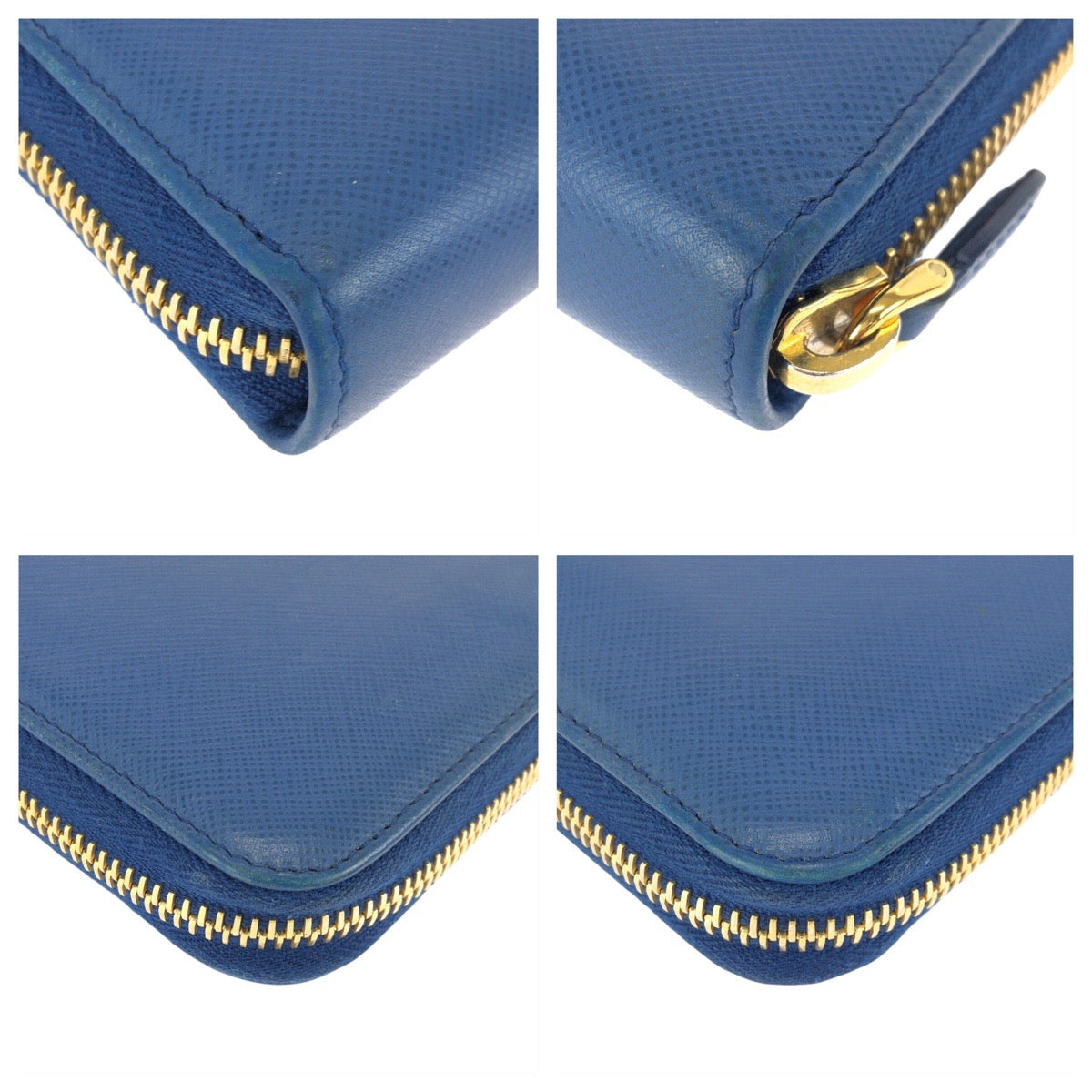 24411
PRADA プラダ サフィアーノ ラウンドファスナー ブルー ゴールド金具 レザー 長財布 ロングウォレット レディース ABP21