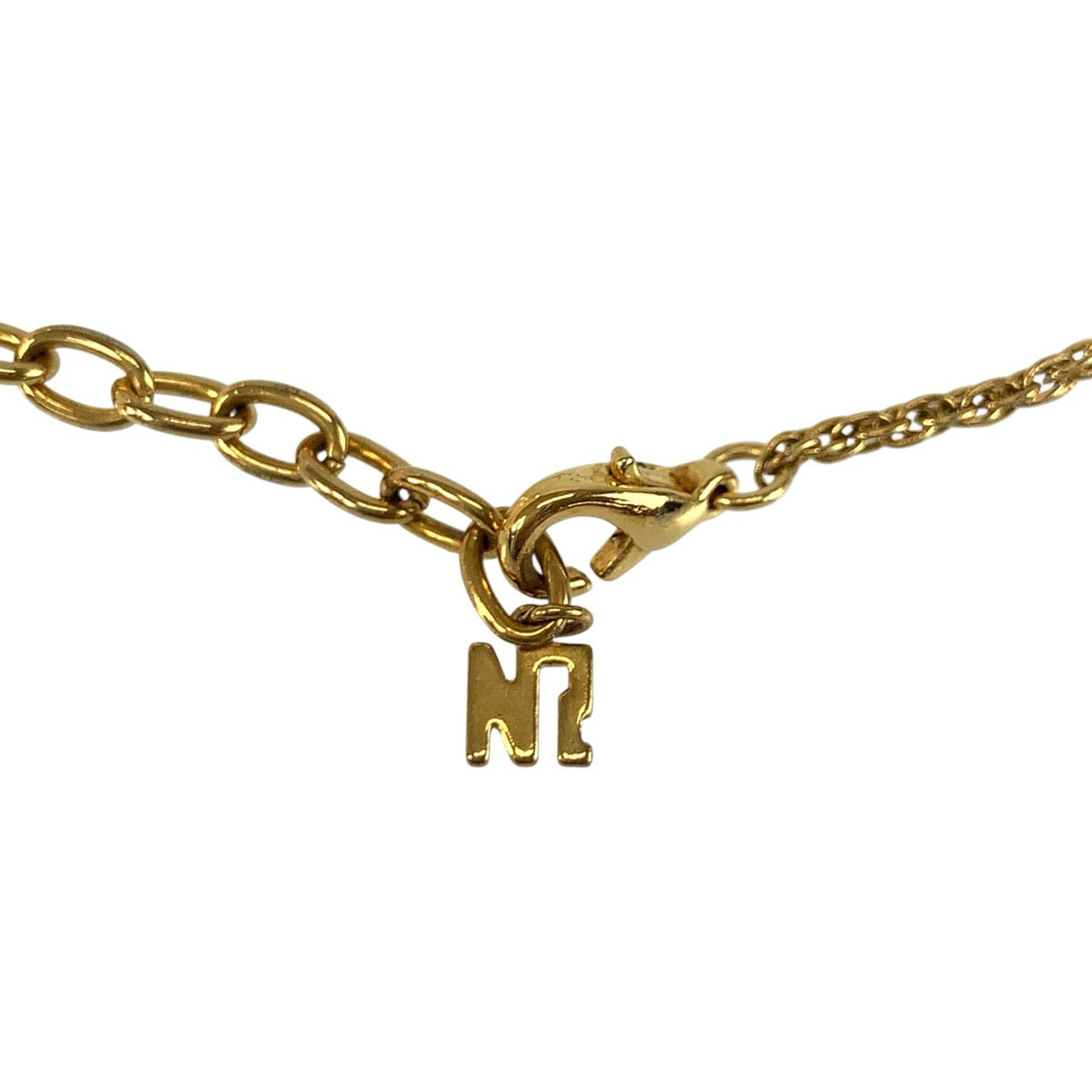 24412
NINA RICCI ニナリッチ ラインストーン ゴールド シルバー メッキ ネックレス レディース A4