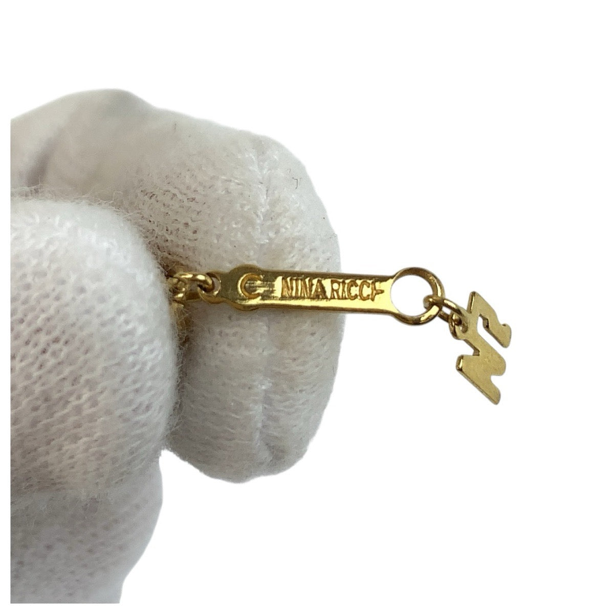 24413
NINA RICCI ニナリッチ ロゴモチーフ ゴールド メッキ ネックレス レディース A4