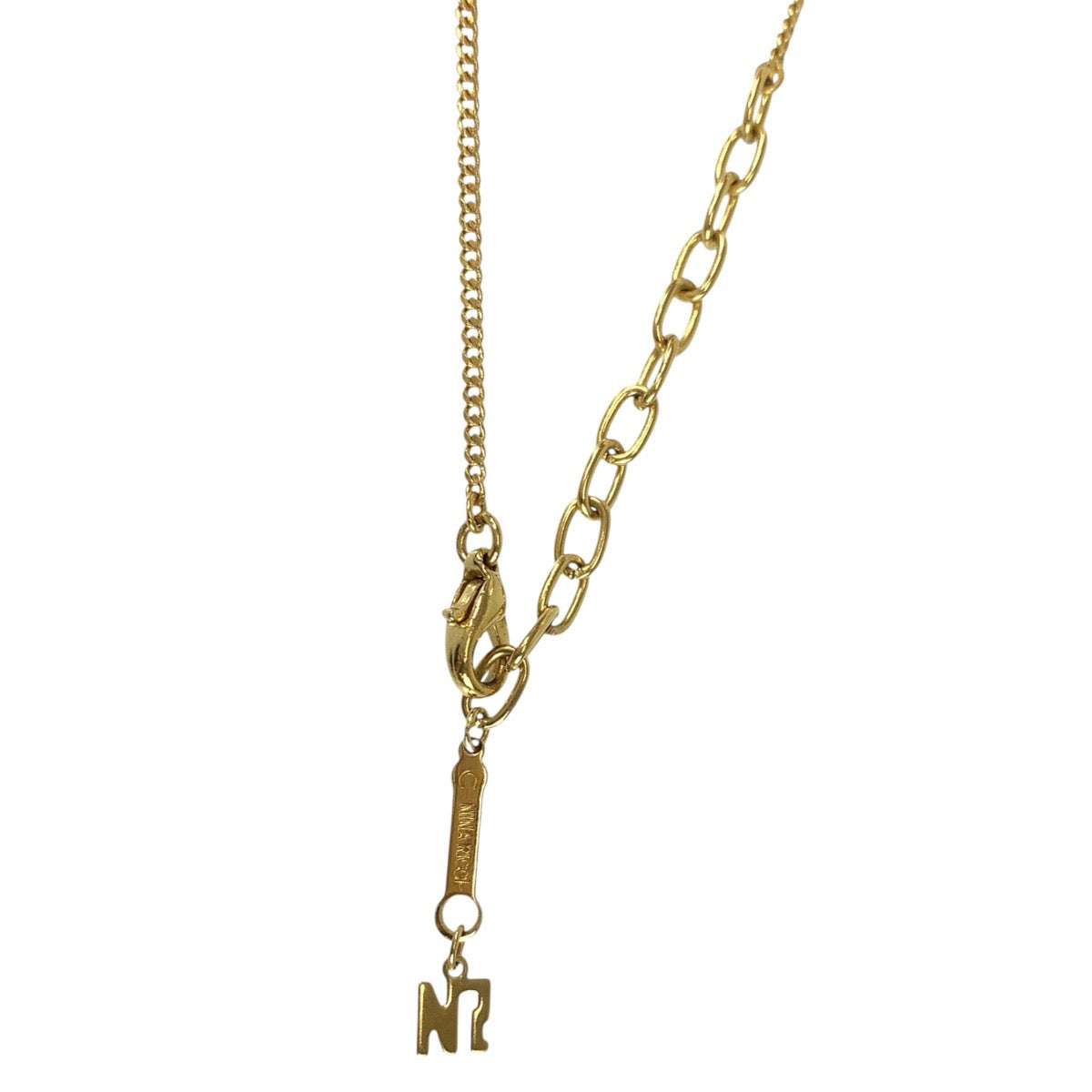 24413
NINA RICCI ニナリッチ ロゴモチーフ ゴールド メッキ ネックレス レディース A4