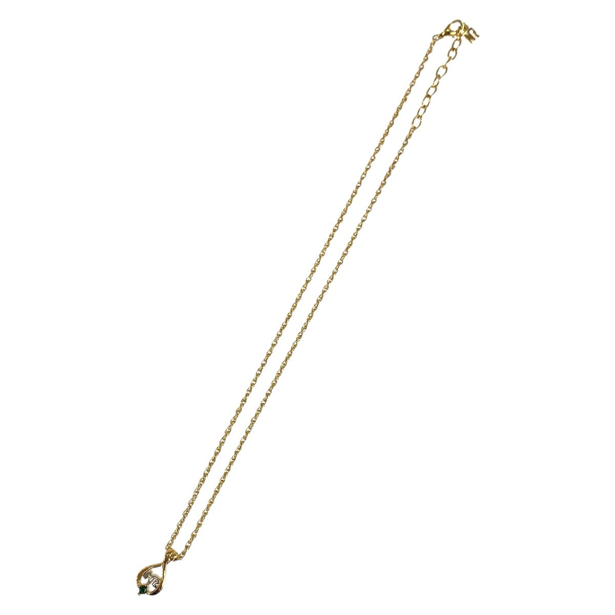 24414
NINA RICCI ニナリッチ カラーストーン ゴールド グリーン メッキ ネックレス レディース A4