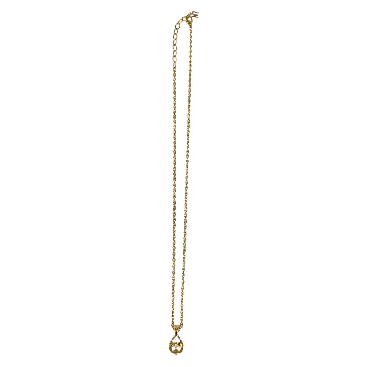 24414
NINA RICCI ニナリッチ カラーストーン ゴールド グリーン メッキ ネックレス レディース A4