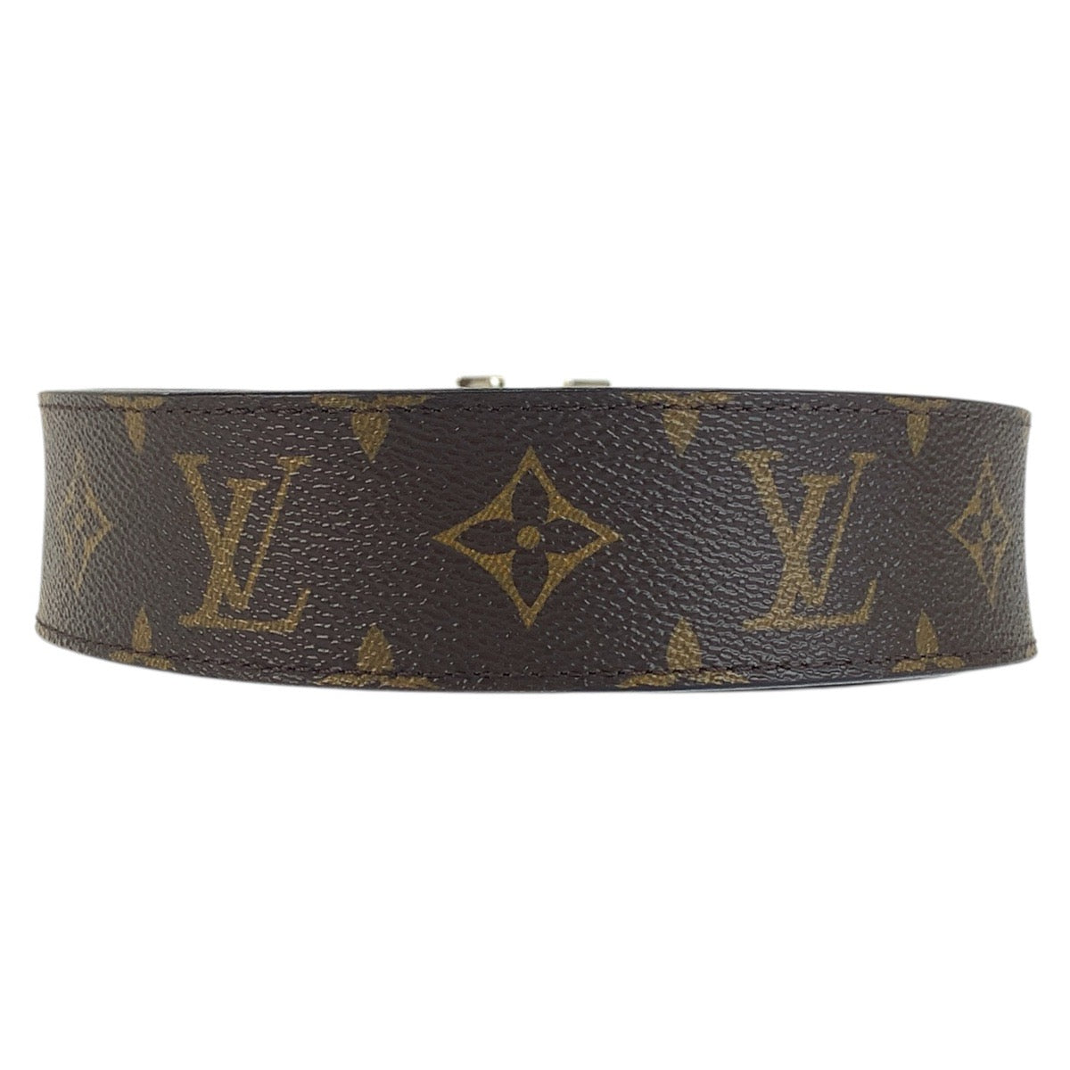 24417
LOUIS VUITTON ルイヴィトン モノグラム サンチュール LVイニシャル 85cm/34インチ ブラウン ブラック シルバー金具 PVC / レザー M9821 ベルト リバーシブルベルト メンズ ABP30