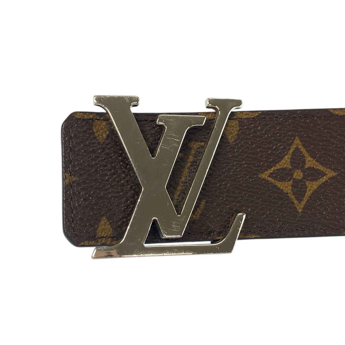 24417
LOUIS VUITTON ルイヴィトン モノグラム サンチュール LVイニシャル 85cm/34インチ ブラウン ブラック シルバー金具 PVC / レザー M9821 ベルト リバーシブルベルト メンズ ABP30