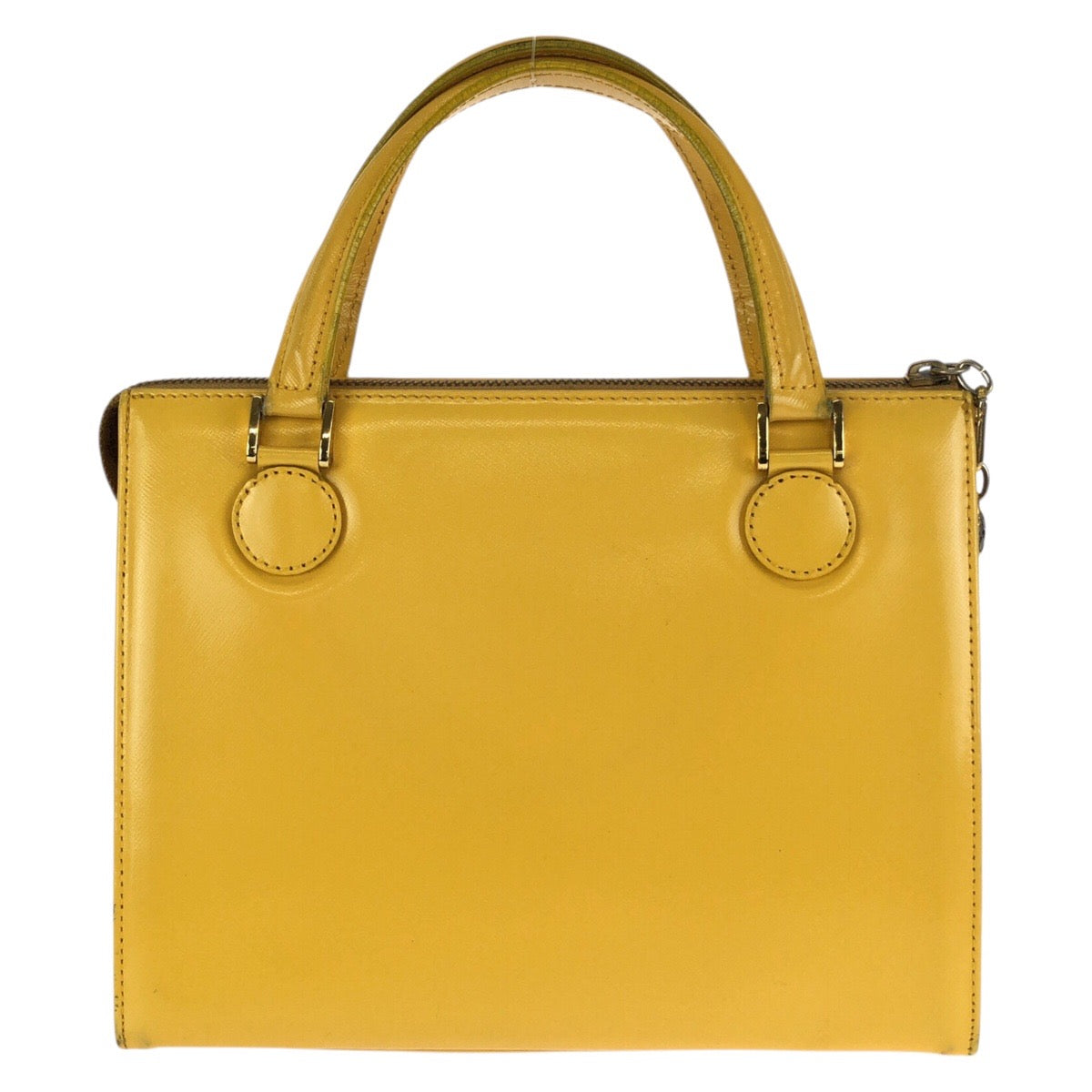24418
VERSACE ヴェルサーチ ヴィンテージ サンバースト 2way イエロー ゴールド金具 レザー ハンドバッグ ショルダーバッグ レディース ABP42