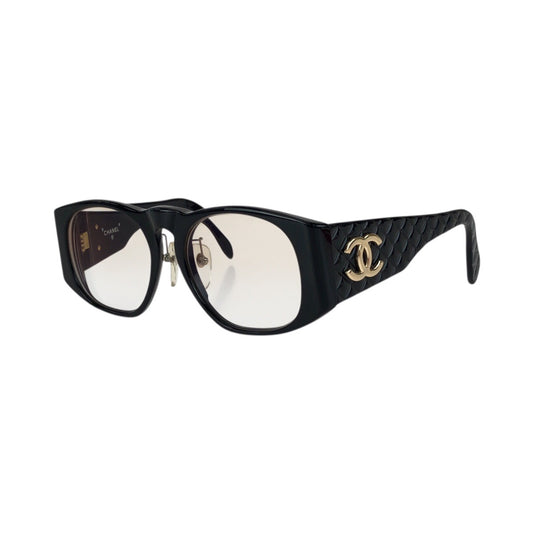24419
CHANEL シャネル マトラッセ ココマーク ブラック 黒 ゴールド金具 プラスチック / メタル 01450 94305 サングラス メガネ 男女兼用 ウェリントン レディース ABP21