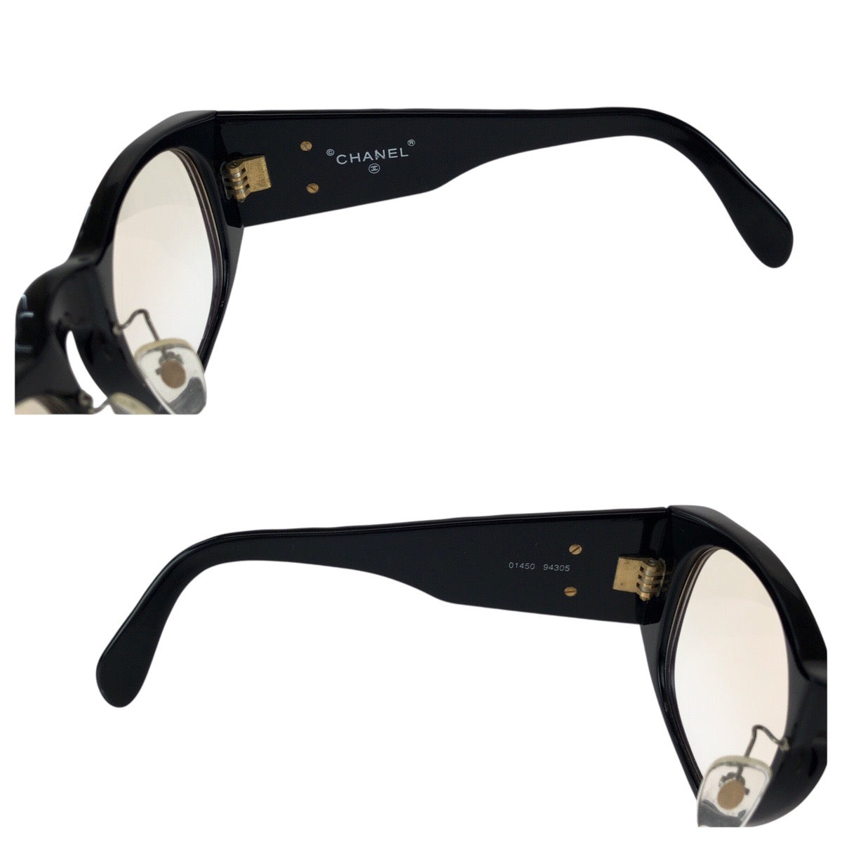 24419
CHANEL シャネル マトラッセ ココマーク ブラック 黒 ゴールド金具 プラスチック / メタル 01450 94305 サングラス メガネ 男女兼用 ウェリントン レディース ABP21