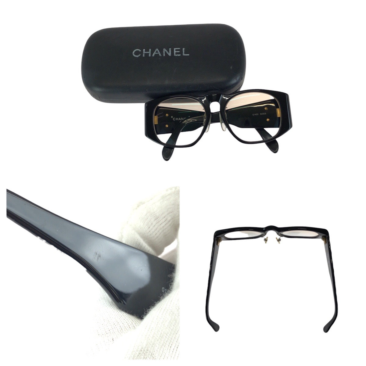 24419
CHANEL シャネル マトラッセ ココマーク ブラック 黒 ゴールド金具 プラスチック / メタル 01450 94305 サングラス メガネ 男女兼用 ウェリントン レディース ABP21