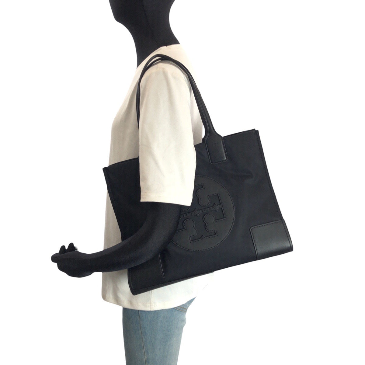 24420
Tory Burch トリーバーチ ブラック 黒 ゴールド金具 ナイロン / レザー トートバッグ ショルダーバッグ レディース ABP14