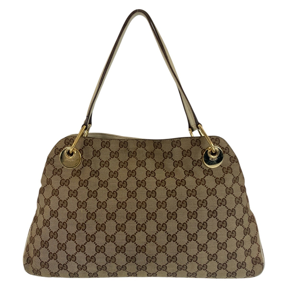 24423
GUCCI グッチ エクリプス ベージュ アイボリー ゴールド金具 GGキャンバス / レザー 121023 トートバッグ ショルダーバッグ レディース AB28