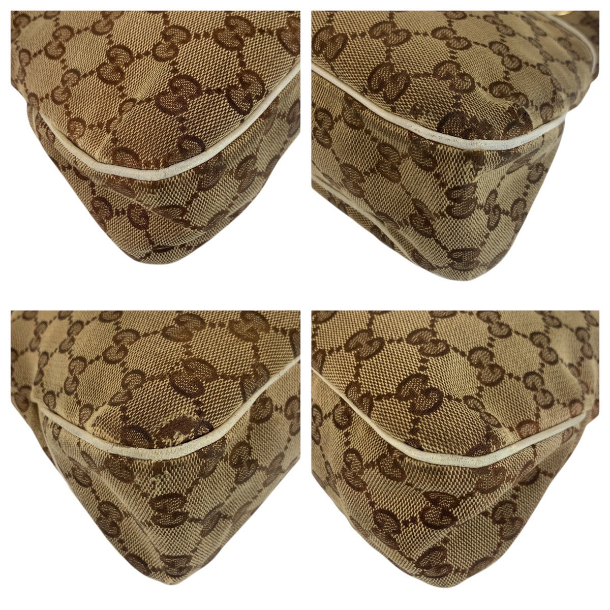 24423
GUCCI グッチ エクリプス ベージュ アイボリー ゴールド金具 GGキャンバス / レザー 121023 トートバッグ ショルダーバッグ レディース AB28