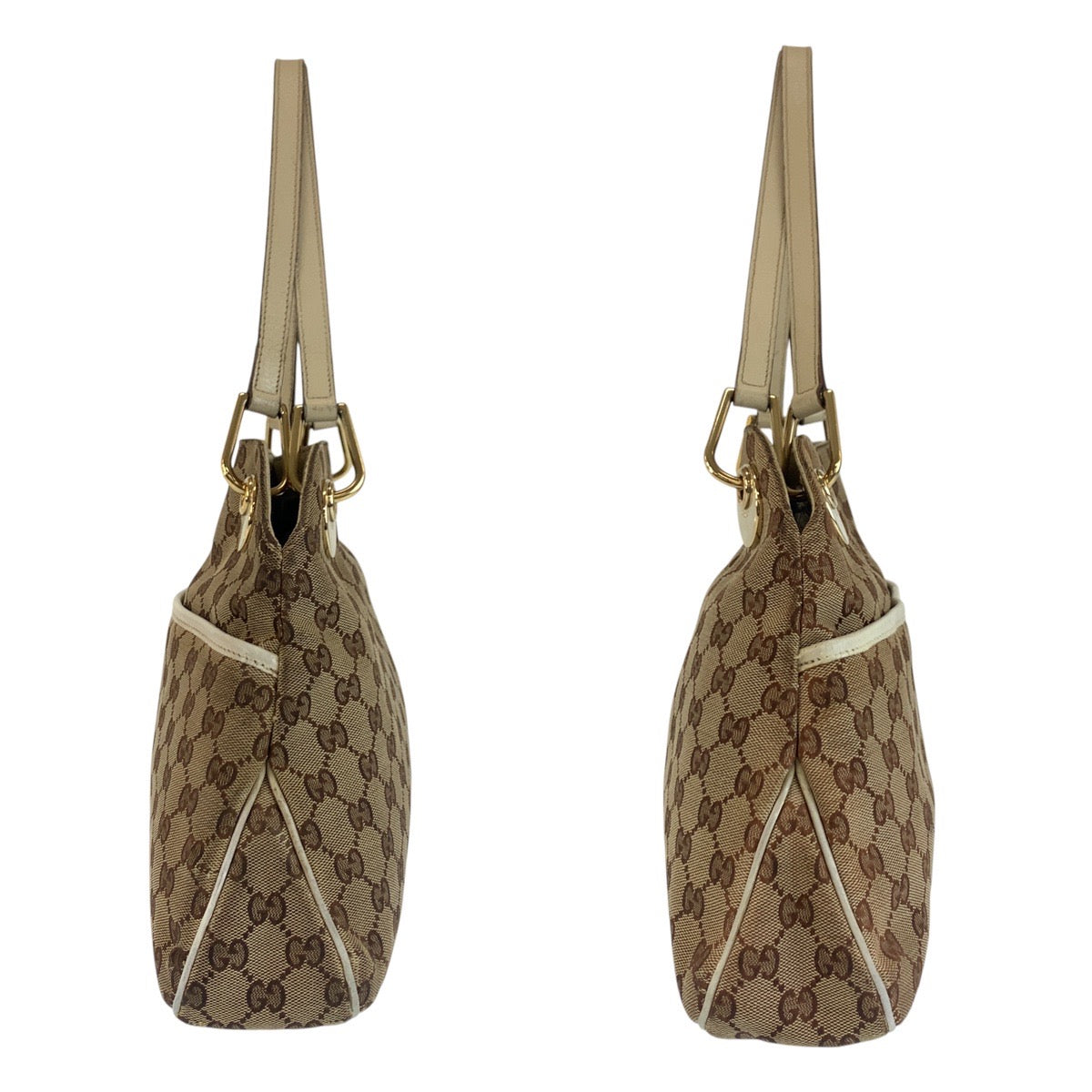 24423
GUCCI グッチ エクリプス ベージュ アイボリー ゴールド金具 GGキャンバス / レザー 121023 トートバッグ ショルダーバッグ レディース AB28