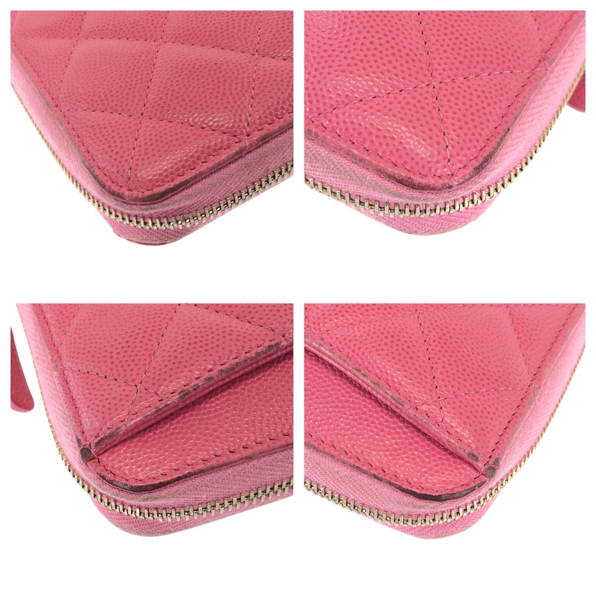 24424
CHANEL シャネル マトラッセ ココマーク ピンク ゴールド金具 キャビアスキン 長財布 ラウンドファスナー レディース ABP42