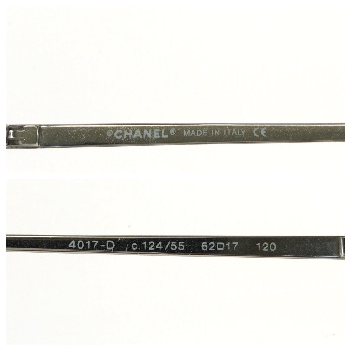 24431
CHANEL シャネル リムレス ココマーク サイズ62□17 120 ブルー シルバー金具 メタル / プラスチック / ラインストーン 4017-D サングラス 男女兼用 スクエア レディース AB23