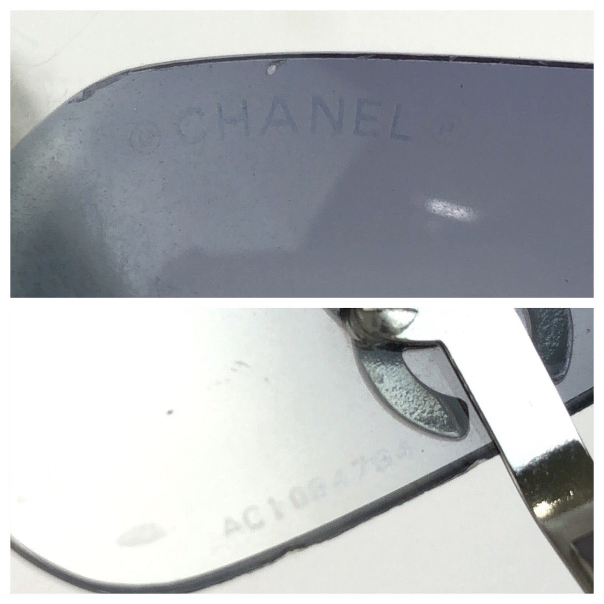24431
CHANEL シャネル リムレス ココマーク サイズ62□17 120 ブルー シルバー金具 メタル / プラスチック / ラインストーン 4017-D サングラス 男女兼用 スクエア レディース AB23