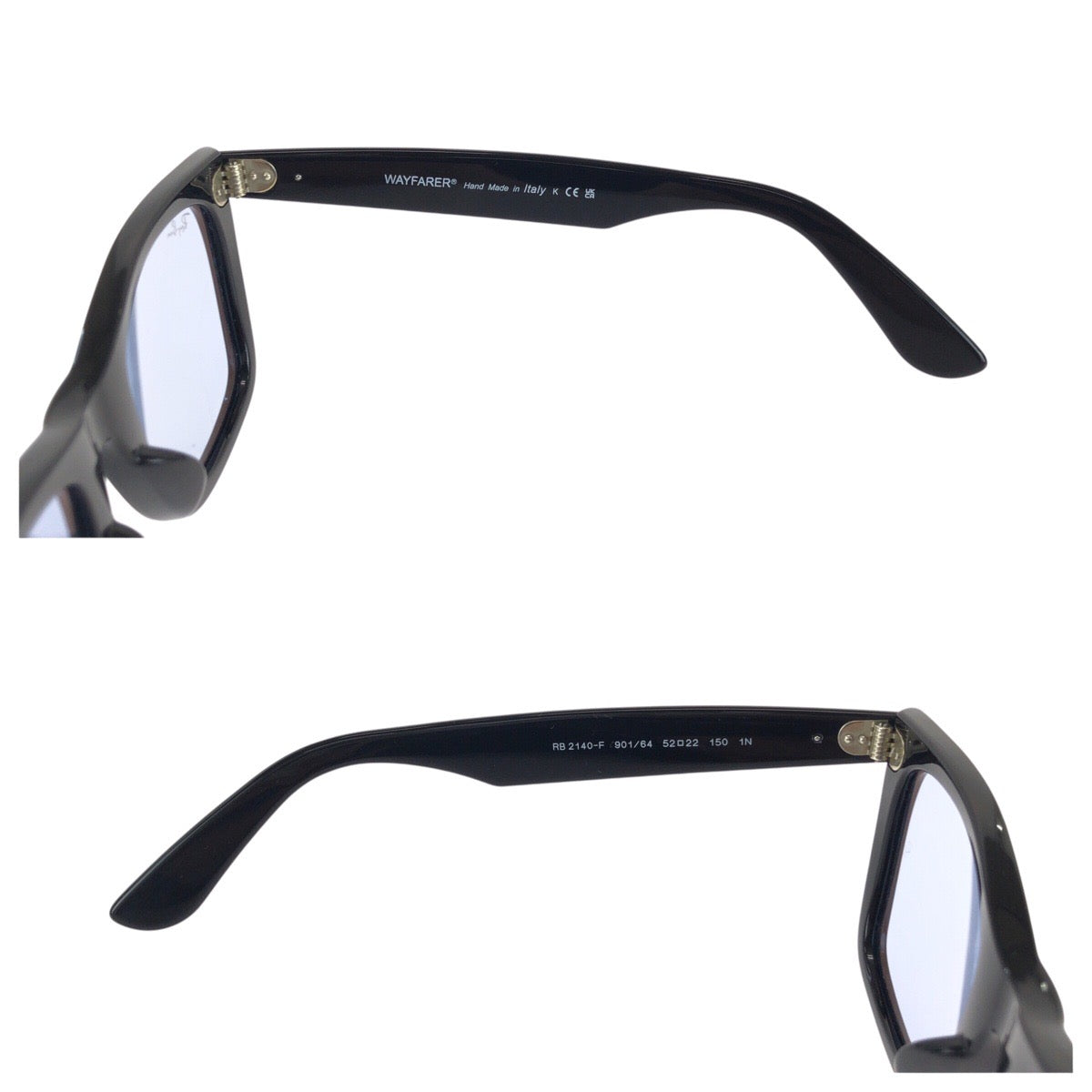 24433
Ray-Ban レイバン ORIGINAL WAYFARER CLASSIC ブラック ブルー シルバー金具 プラスチック RB2140-F 901/64 52□22 150 1N サングラス メガネ 男女兼用 スクエア レディース ABP15