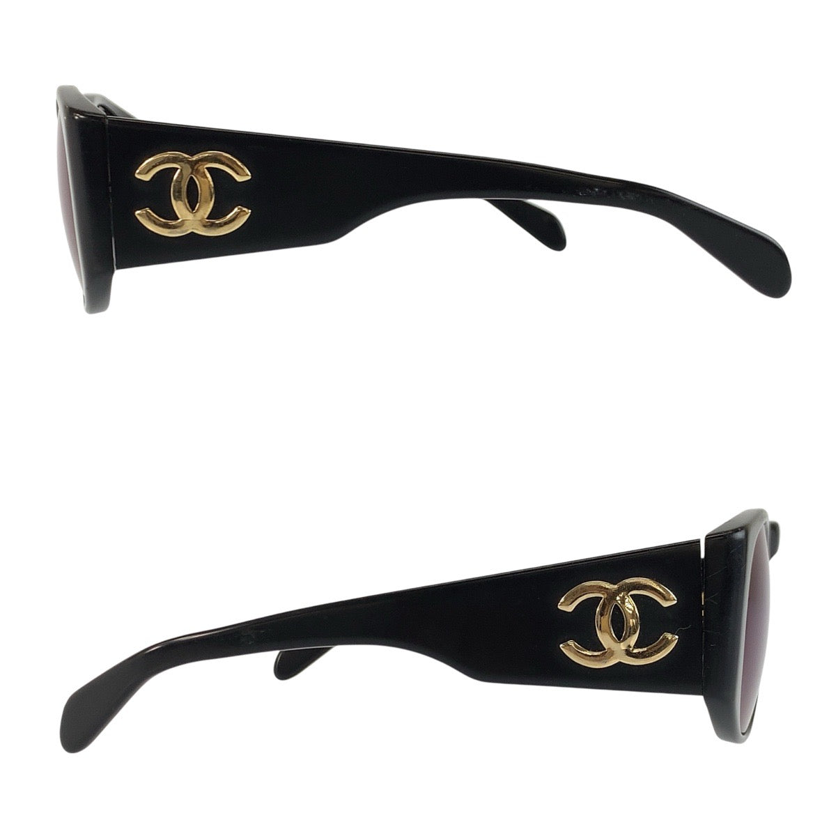 24437
CHANEL シャネル ココマーク ブラック 黒 プラスチック 0004 11 サングラス ウェリントン レディース AB21