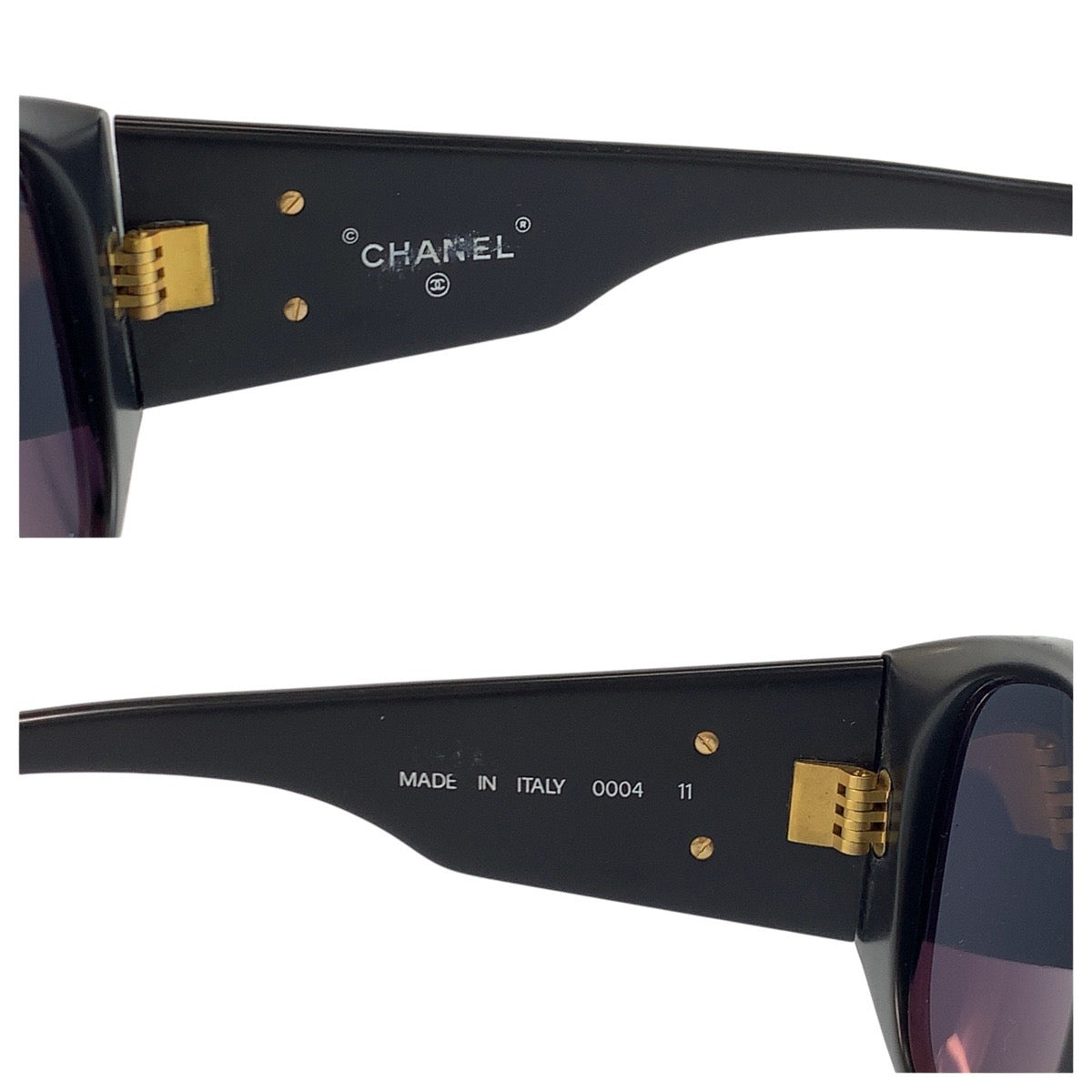 24437
CHANEL シャネル ココマーク ブラック 黒 プラスチック 0004 11 サングラス ウェリントン レディース AB21
