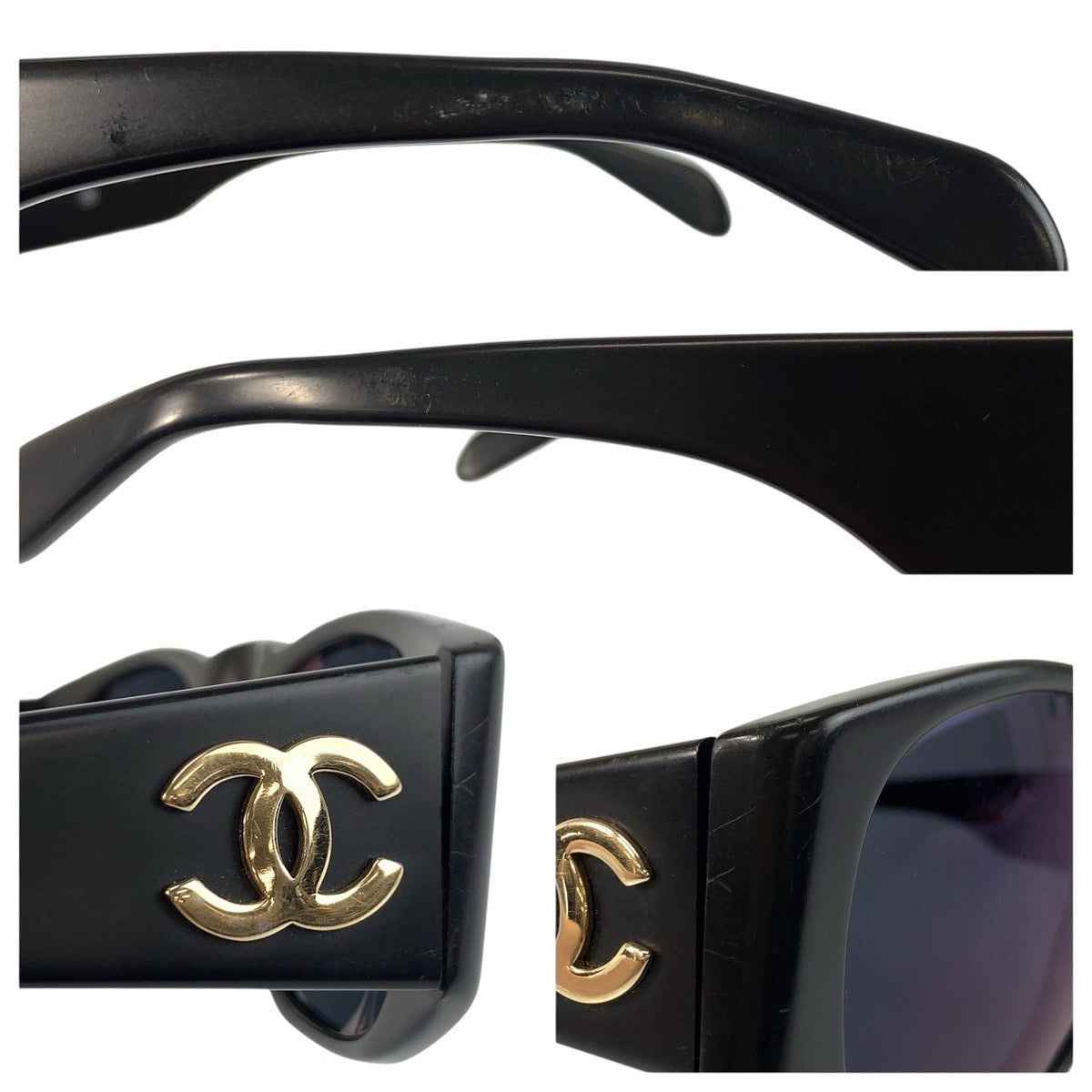 24437
CHANEL シャネル ココマーク ブラック 黒 プラスチック 0004 11 サングラス ウェリントン レディース AB21
