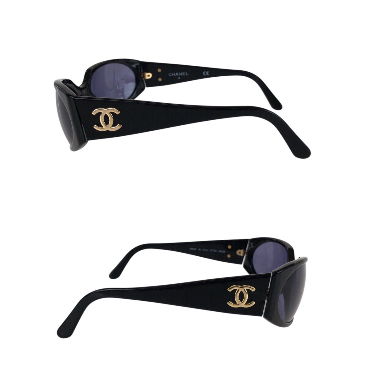 24438
CHANEL シャネル ヴィンテージ ココマーク ブラック 黒 ゴールド金具 プラスチック / メタル 07795 94305 サングラス 男女兼用 オーバル レディース ABP21