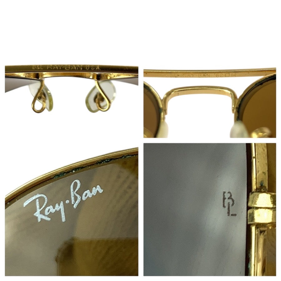 24439
Ray-Ban レイバン ヴィンテージ B&L RAY-BAN U.S.A ブラウン ゴールド金具 メタル 62□14 サングラス メガネ 男女兼用 ティアドロップ レディース ABP21