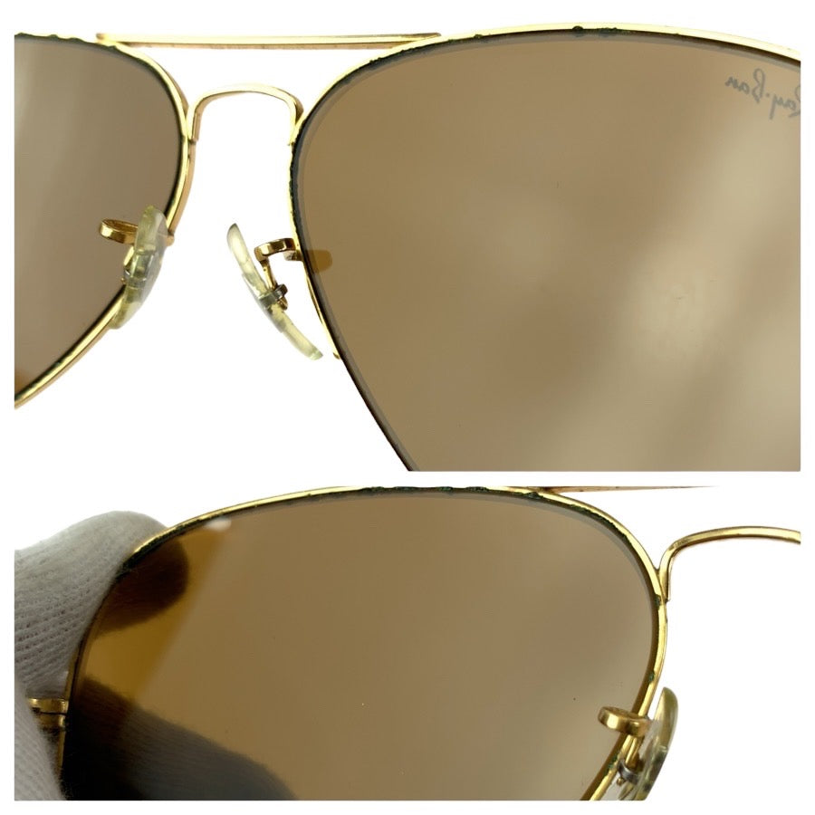 24439
Ray-Ban レイバン ヴィンテージ B&L RAY-BAN U.S.A ブラウン ゴールド金具 メタル 62□14 サングラス メガネ 男女兼用 ティアドロップ レディース ABP21