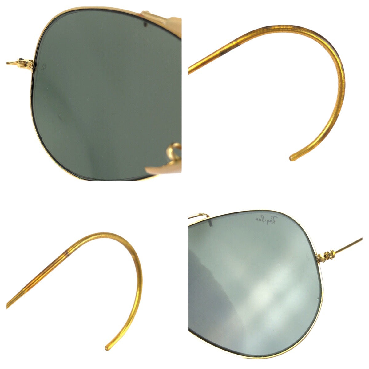 24440
Ray-Ban レイバン ヴィンテージ ボシュロム アビエーター ゴールド グリーン メタル B&L 62□14 サングラス 男女兼用 ティアドロップ レディース ABP15