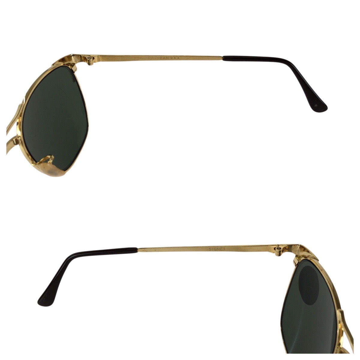 24441
Ray-Ban レイバン ヴィンテージ シグネット ボシュロム ヘリテージ ゴールド グリーン メタル B&L 52□19 サングラス メガネ 男女兼用 ウェリントン レディース SA28