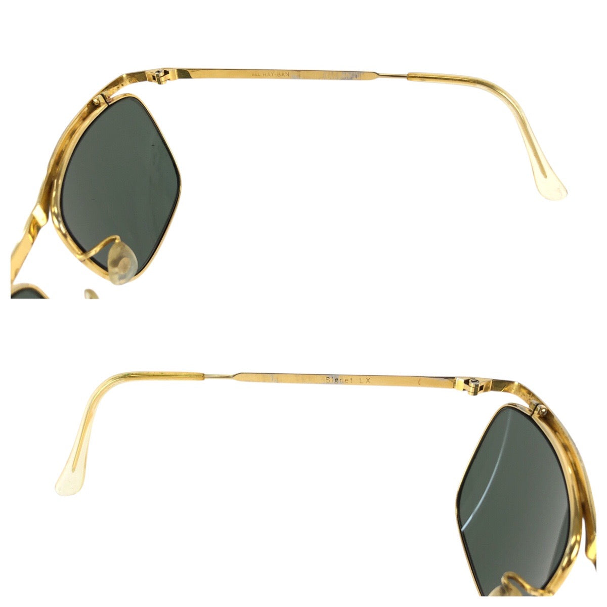24444
Ray-Ban レイバン ヴィンテージ ボシュロム ゴールド グリーン メタル B&L Signet LX サングラス 男女兼用 スクエア メンズ AB21