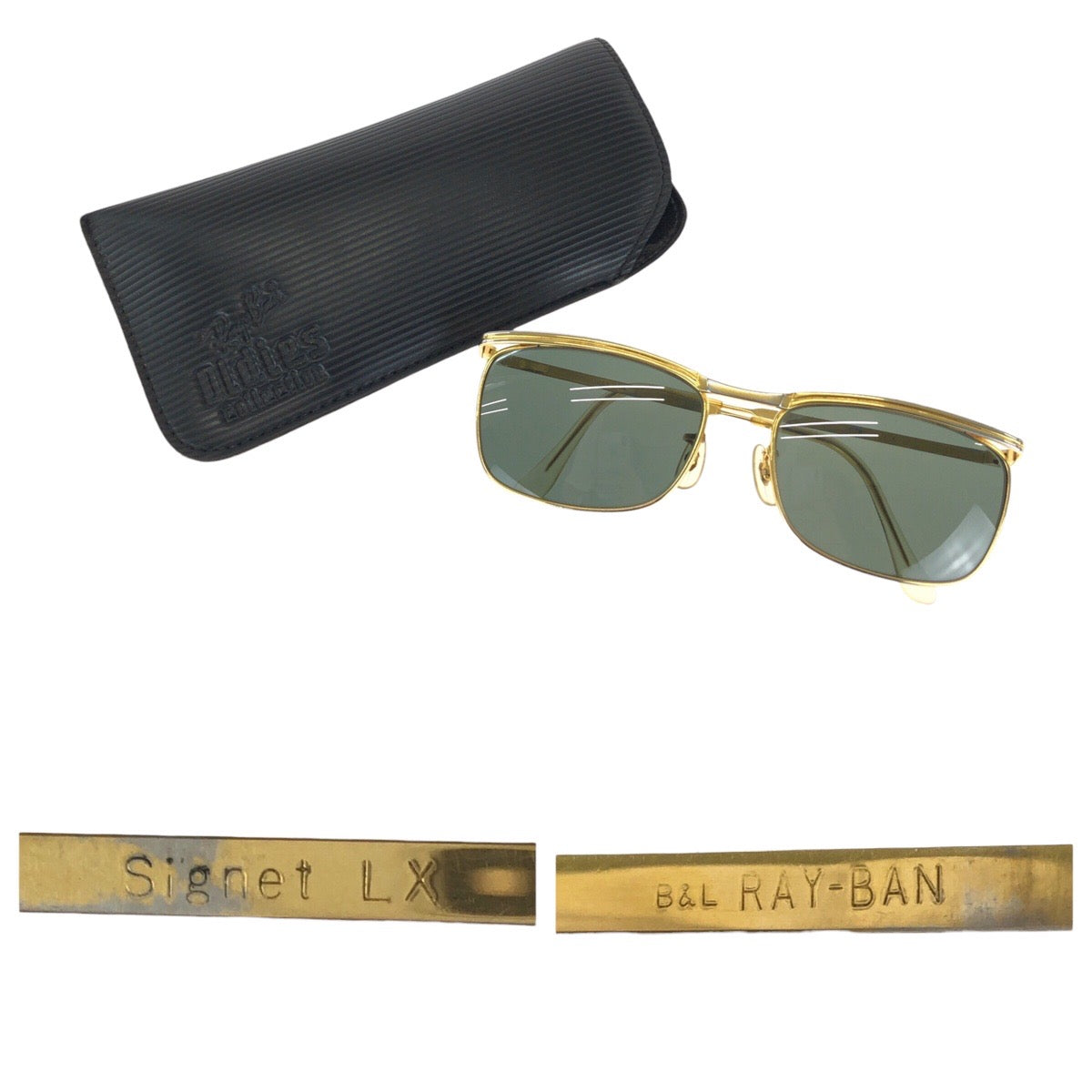24444
Ray-Ban レイバン ヴィンテージ ボシュロム ゴールド グリーン メタル B&L Signet LX サングラス 男女兼用 スクエア メンズ AB21