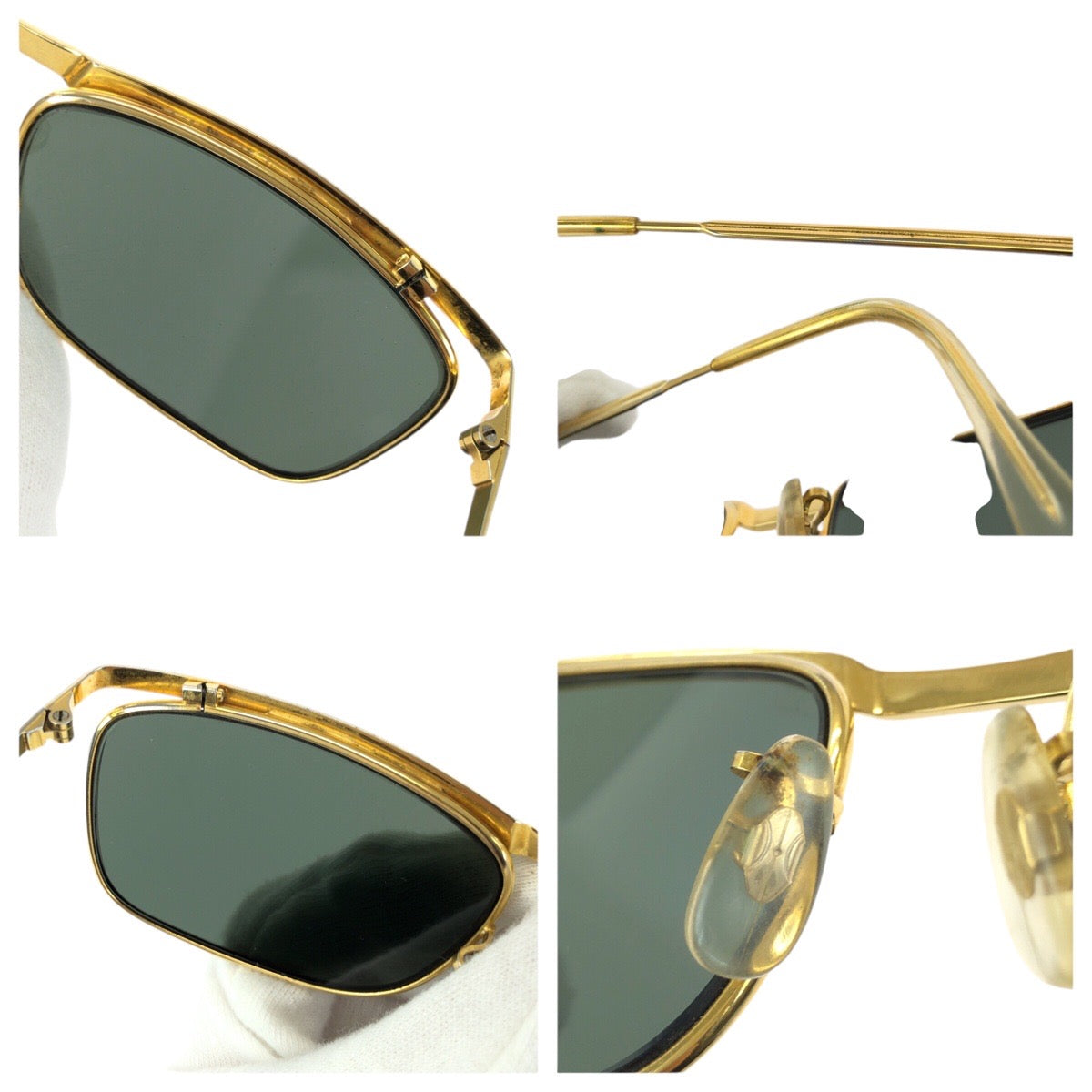 24444
Ray-Ban レイバン ヴィンテージ ボシュロム ゴールド グリーン メタル B&L Signet LX サングラス 男女兼用 スクエア メンズ AB21