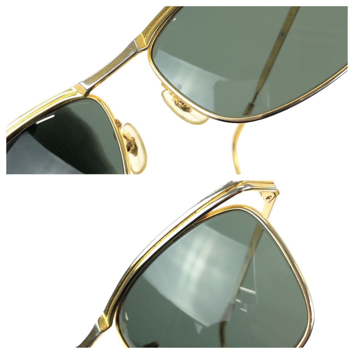 24444
Ray-Ban レイバン ヴィンテージ ボシュロム ゴールド グリーン メタル B&L Signet LX サングラス 男女兼用 スクエア メンズ AB21