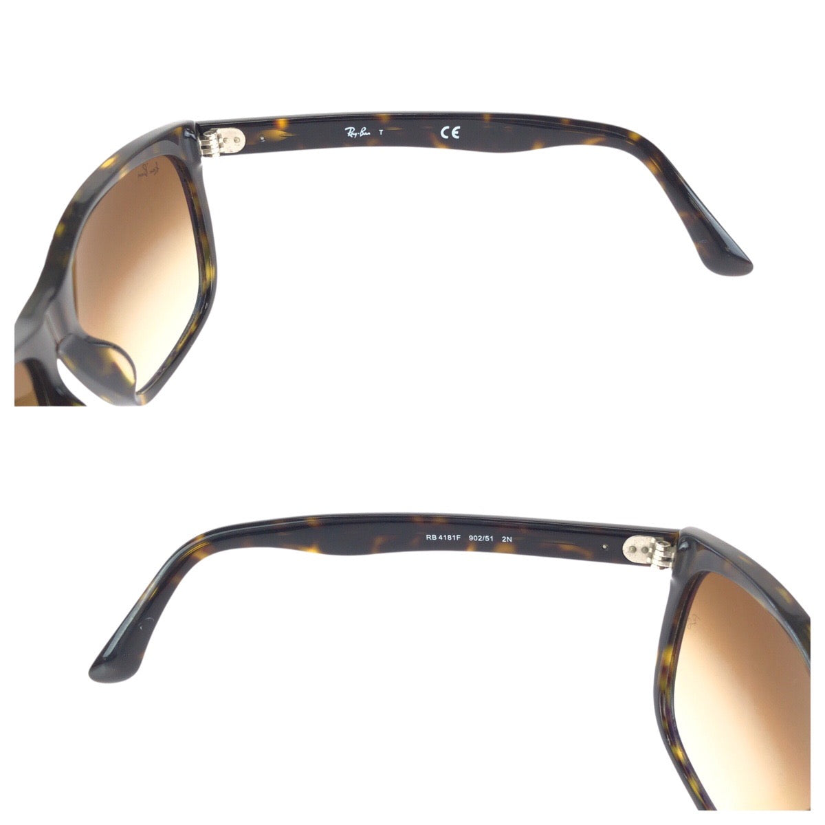 24445
Ray-Ban レイバン フルフィッティング ブラウン シルバー金具 プラスチック RB4181F 902/51 2N サングラス メガネ 男女兼用 ウェリントン レディース ABP15