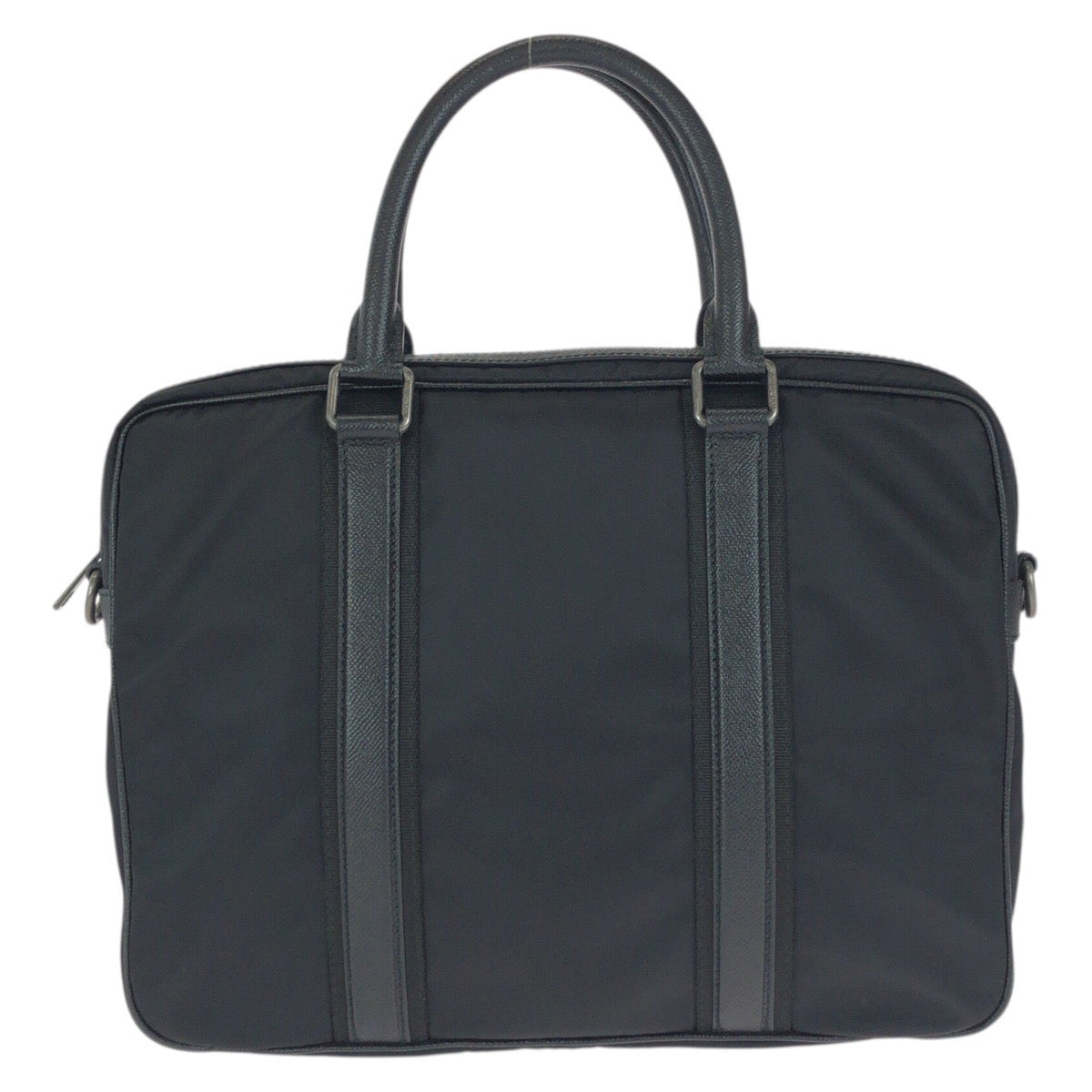 24448
DOLCE&GABBANA ドルチェアンドガッバーナ 2way ブラック 黒 ガンメタ金具 ナイロン / レザー ビジネスバッグ ブリーフケース ショルダーバッグ メンズ A40