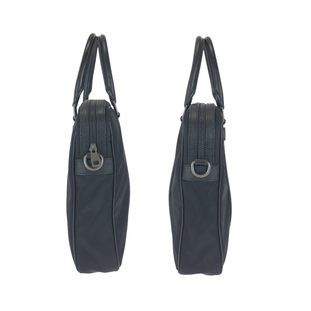 24448
DOLCE&GABBANA ドルチェアンドガッバーナ 2way ブラック 黒 ガンメタ金具 ナイロン / レザー ビジネスバッグ ブリーフケース ショルダーバッグ メンズ A40