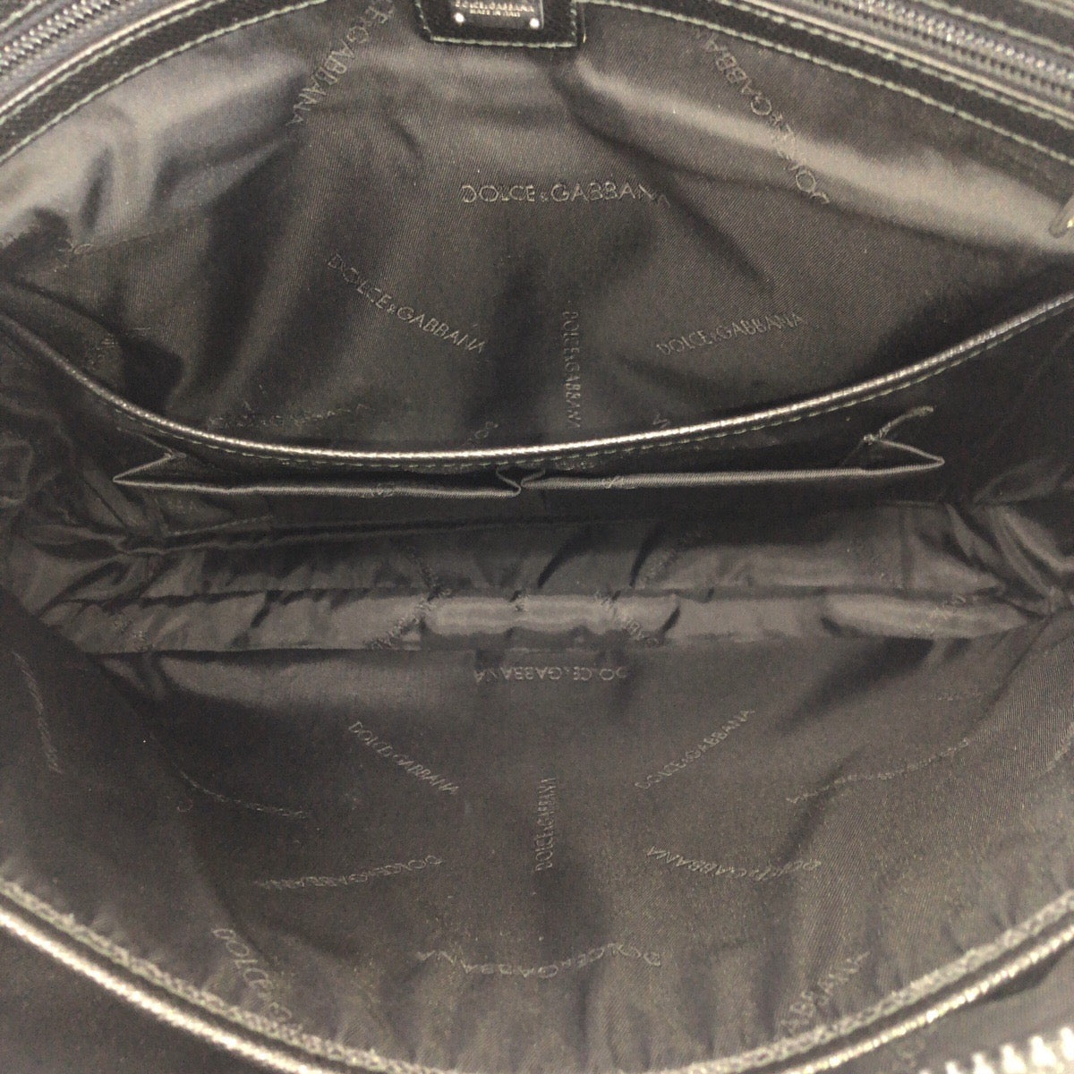 24448
DOLCE&GABBANA ドルチェアンドガッバーナ 2way ブラック 黒 ガンメタ金具 ナイロン / レザー ビジネスバッグ ブリーフケース ショルダーバッグ メンズ A40