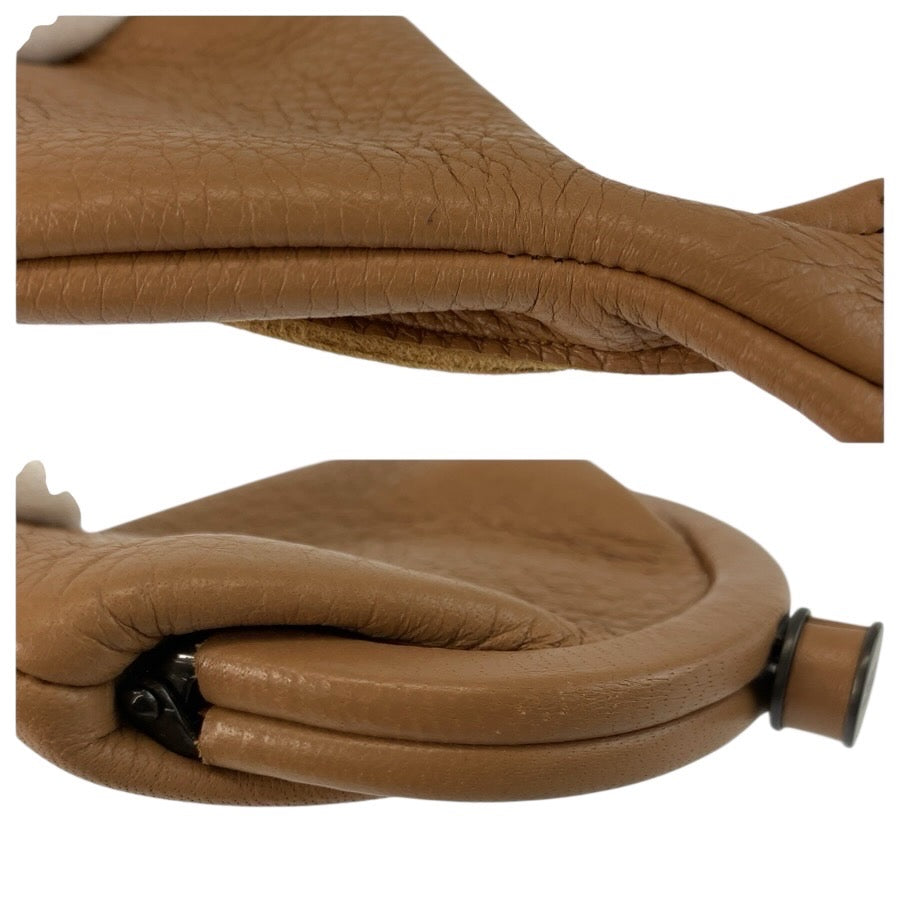 24450
BOTTEGAVENETA ボッテガヴェネタ 魚 ブラウン レザー コインケース 小銭入れ レディース ABP18
