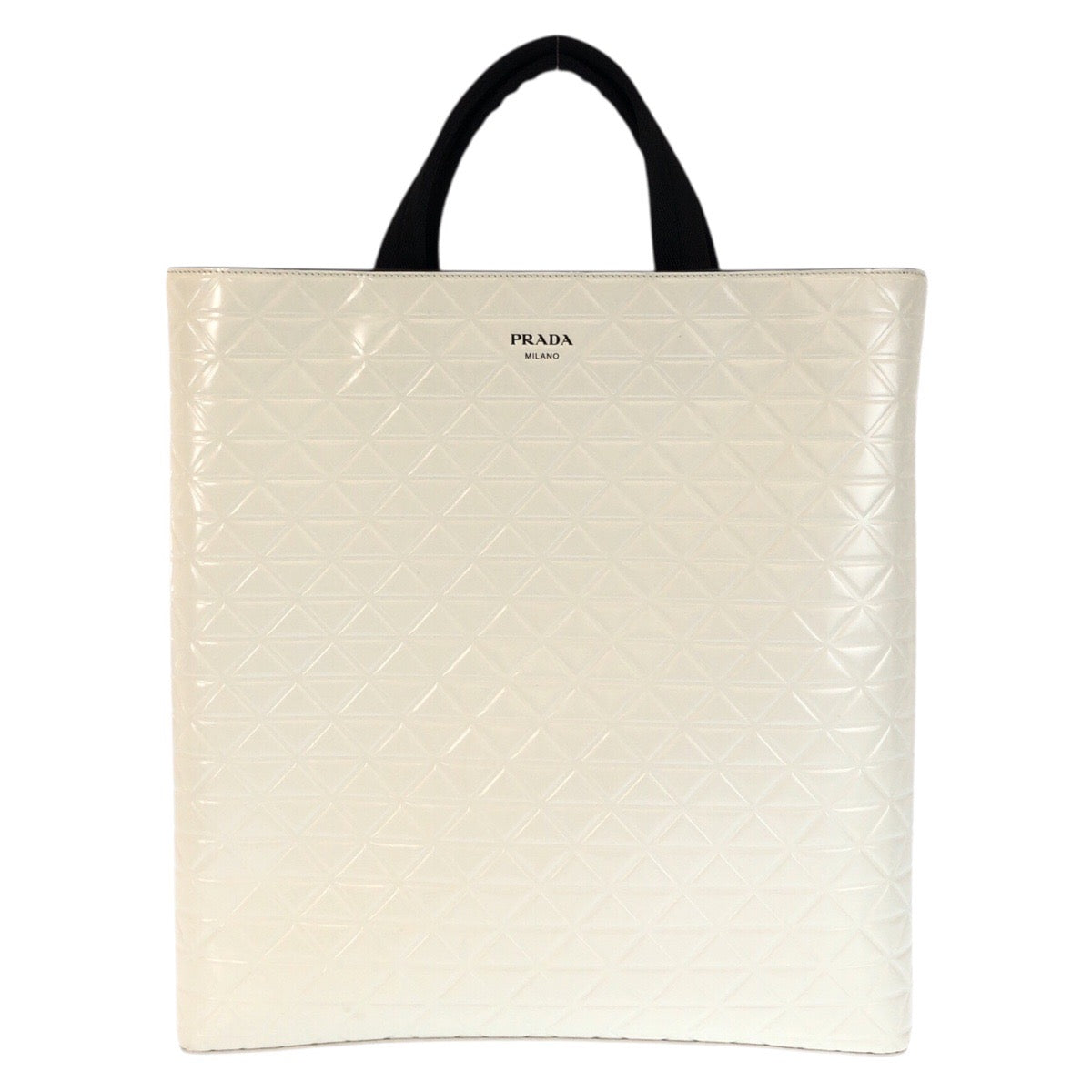 24453
PRADA プラダ 未使用 水筒付き ホワイト ブラック シルバー金具 レザー 2VG113 トートバッグ ビジネスバッグ 男女兼用 レディース A140