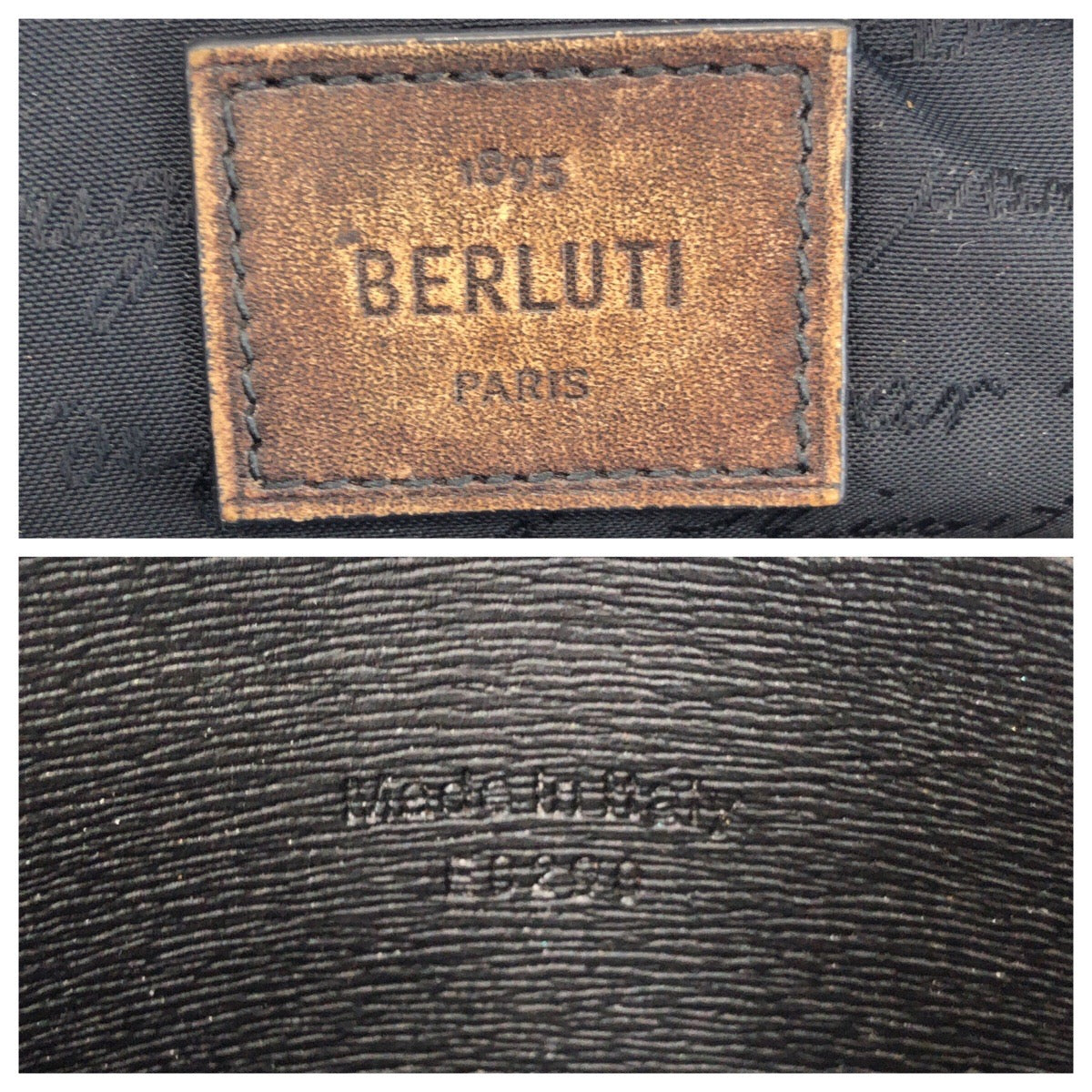 24455
Berluti ベルルッティ カリグラフィ ブラウン シルバー金具 レザー クラッチバッグ セカンドバッグ メンズ AB40