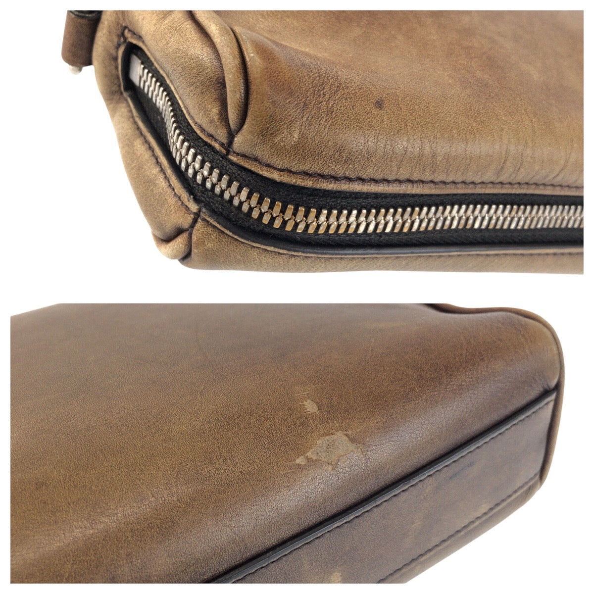 24455
Berluti ベルルッティ カリグラフィ ブラウン シルバー金具 レザー クラッチバッグ セカンドバッグ メンズ AB40